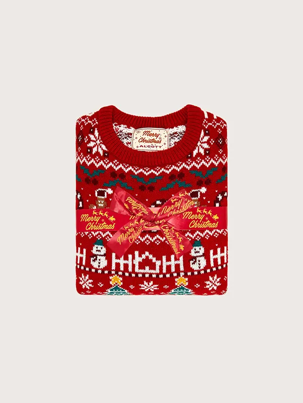 Women's Snowman Jacquard Christmas Jumper