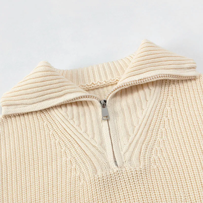 Solid color half zip sweater for kids