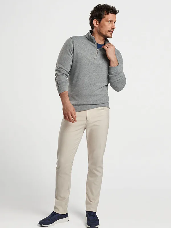 FNJIA Solid Color 1/4 Zip Men's Jumper Half zipper Knitwear Sweater For Men