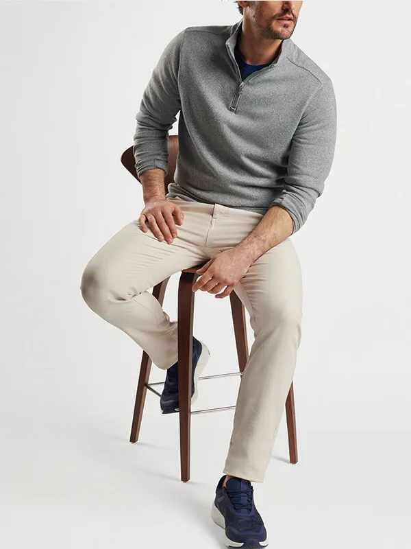 FNJIA Solid Color 1/4 Zip Men's Jumper Half zipper Knitwear Sweater For Men