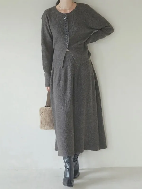 FNJIA 2 Pcs Set Spring Fashion Women's Dresses