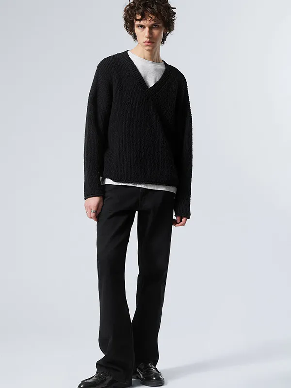 Custom FNJIA V-Neck Men's Knitted Sweater