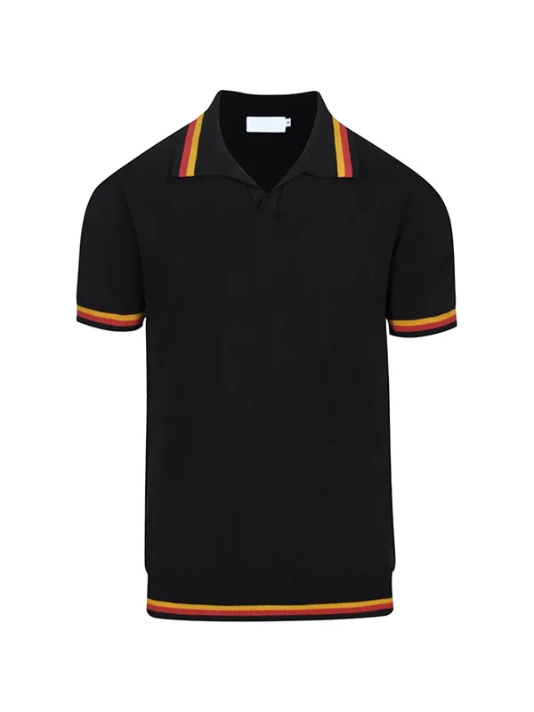 Customized Logo Solid Pattern Knitted Polo