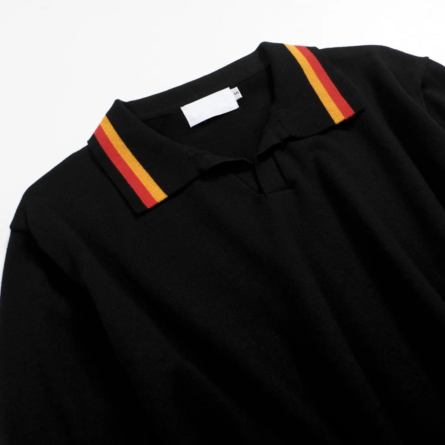 Customized Logo Solid Pattern Knitted Polo