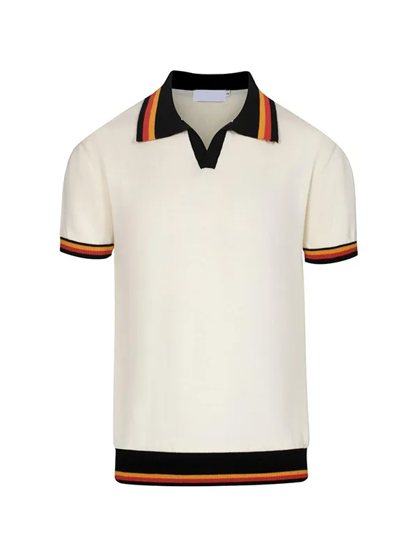 Casual Golf Sportswear Men's Knit Polo