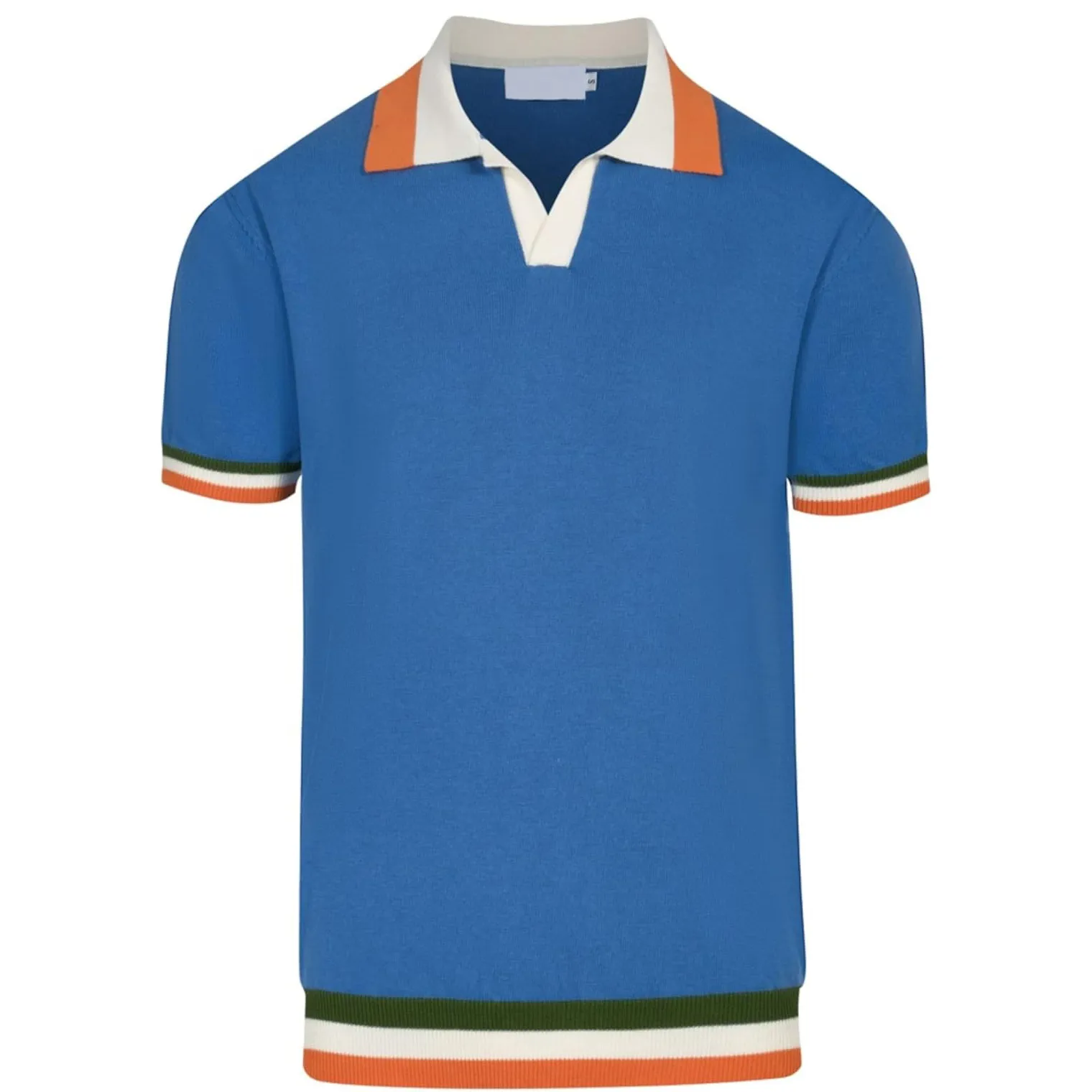 Custom FNJIA Splicing Color Knitted Polo Shirt