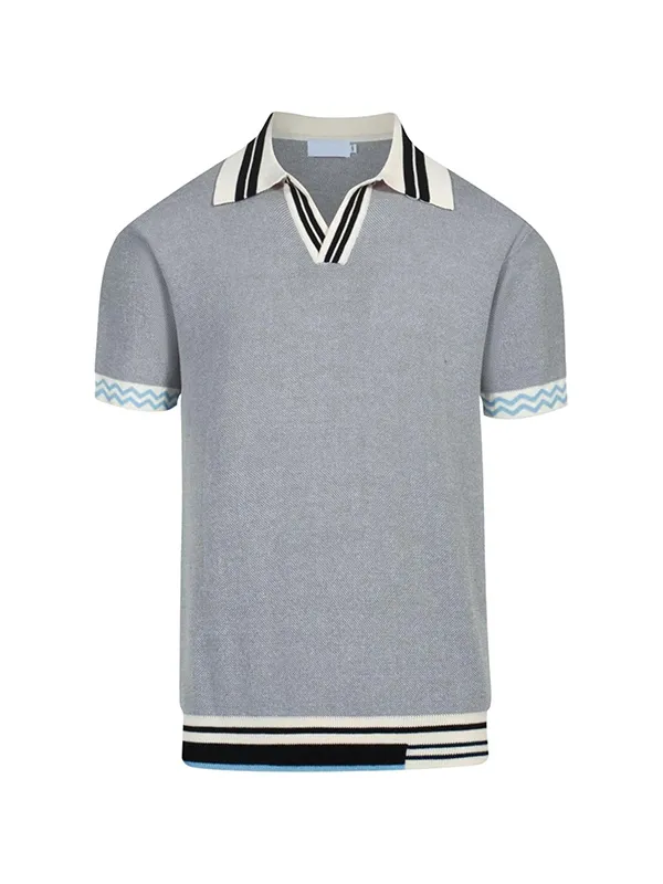 FNJIA Custom High Quality Splicing Color Polo Shirt