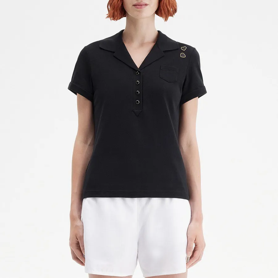 Custom FNJIA Knitted Pocket Design Women's Polo Shirt