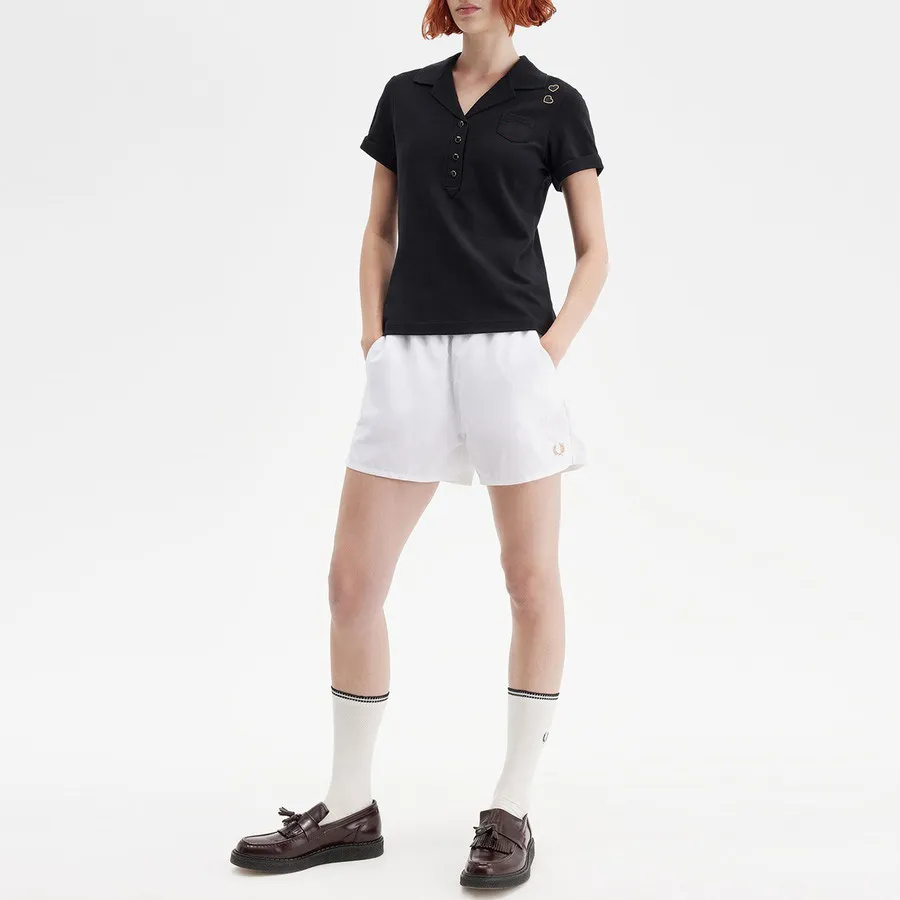 Custom FNJIA Knitted Pocket Design Women's Polo Shirt