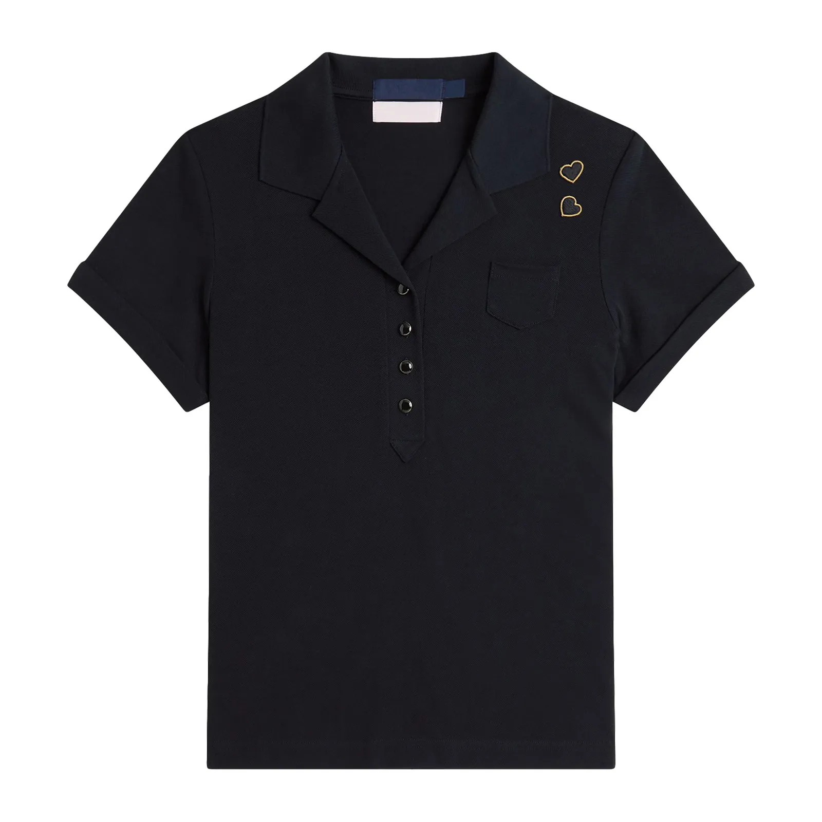 Custom FNJIA Knitted Pocket Design Women's Polo Shirt