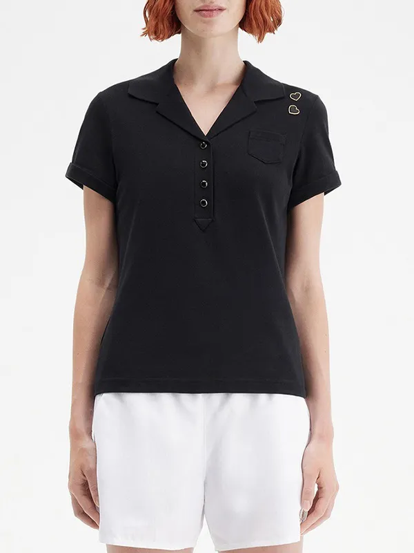Custom FNJIA Knitted Pocket Design Women's Polo Shirt