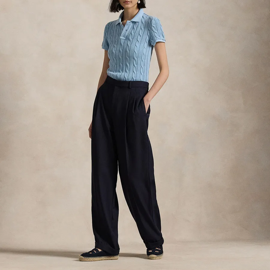 Custom Braided Knitted Women's Polo Shirt