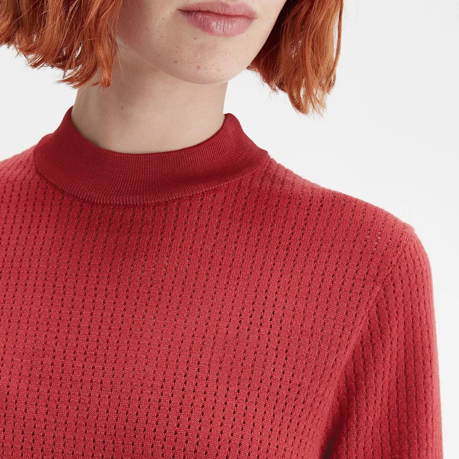 Custom Knitted Women's T-shirt Simple Sweater
