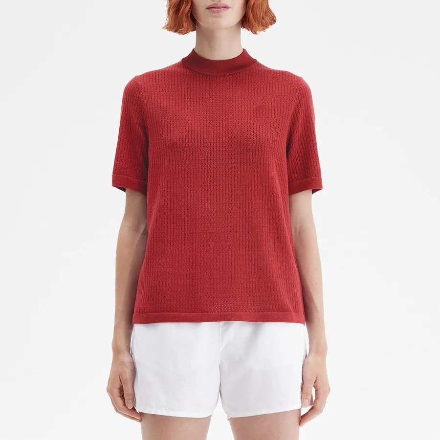Custom Knitted Women's T-shirt Simple Sweater