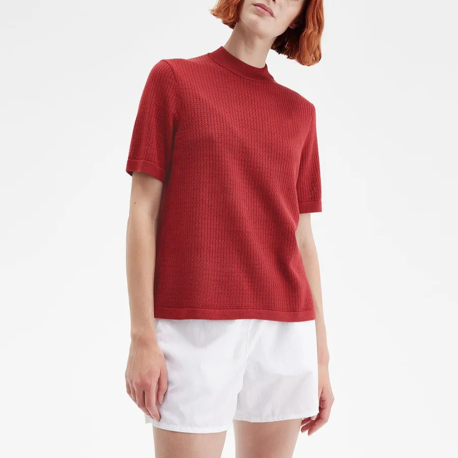 Custom Knitted Women's T-shirt Simple Sweater