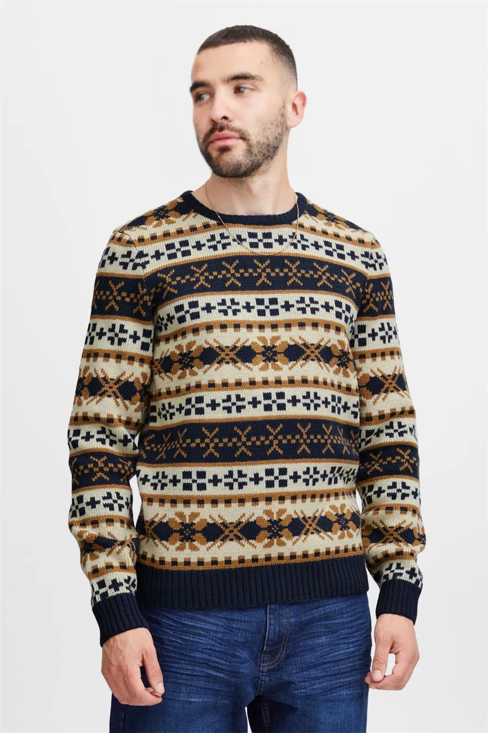 Custom Jacquard Men's Knitted Ugly Christmas Sweater