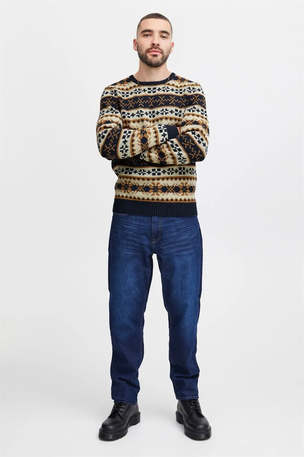 Custom Jacquard Men's Knitted Ugly Christmas Sweater