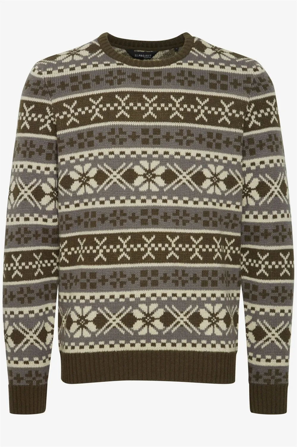 Custom FNJIA Men's Jacquard Ugly Christmas Sweater