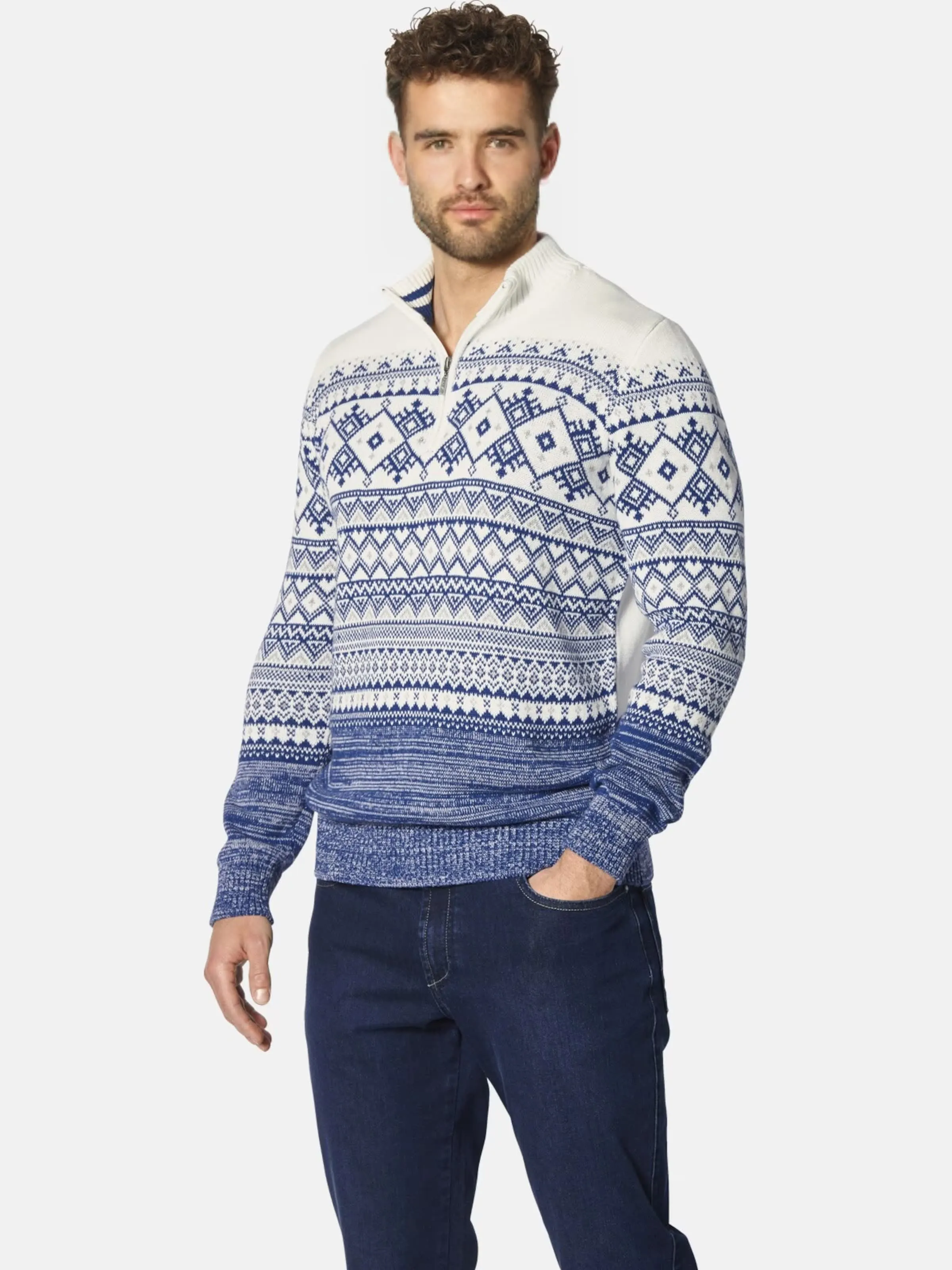 Custom FNJIA Jacquard Men's Ugly Christmas Sweater