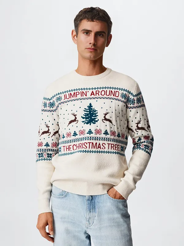 Custom Men's Jacquard Ugly Christmas Sweater Factory Xmas Jumper