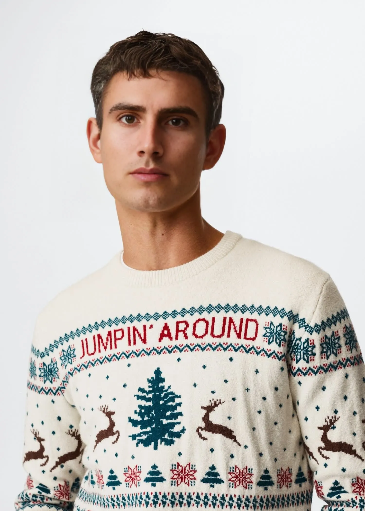 Custom Men's Jacquard Ugly Christmas Sweater Factory Xmas Jumper