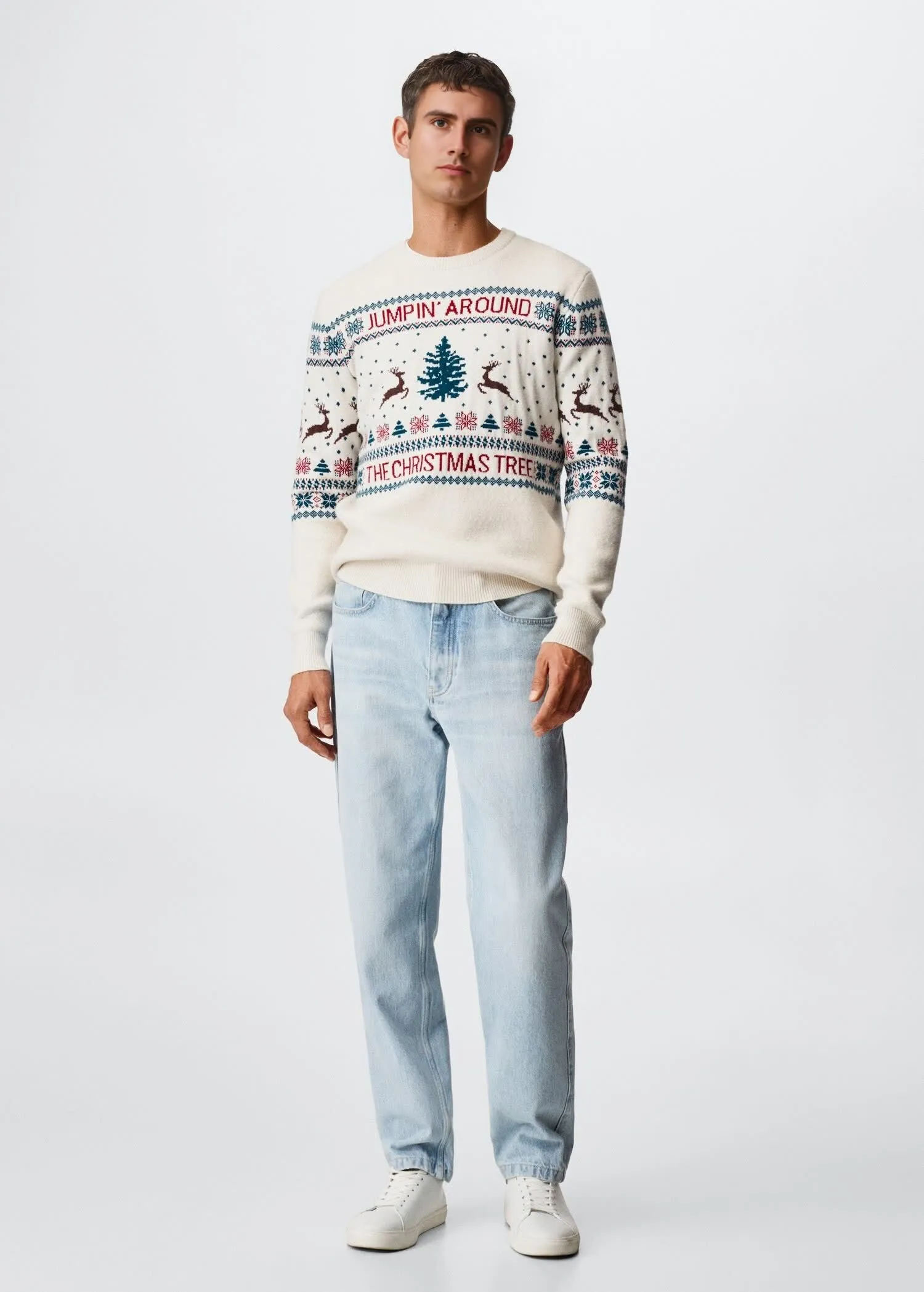 Custom Men's Jacquard Ugly Christmas Sweater Factory Xmas Jumper