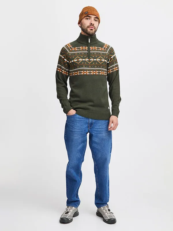Custom Men's New Design 1/4 Zipper Christmas Sweater