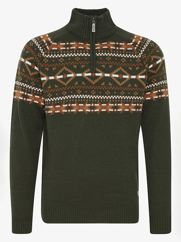 Custom Men's New Design 1/4 Zipper Christmas Sweater