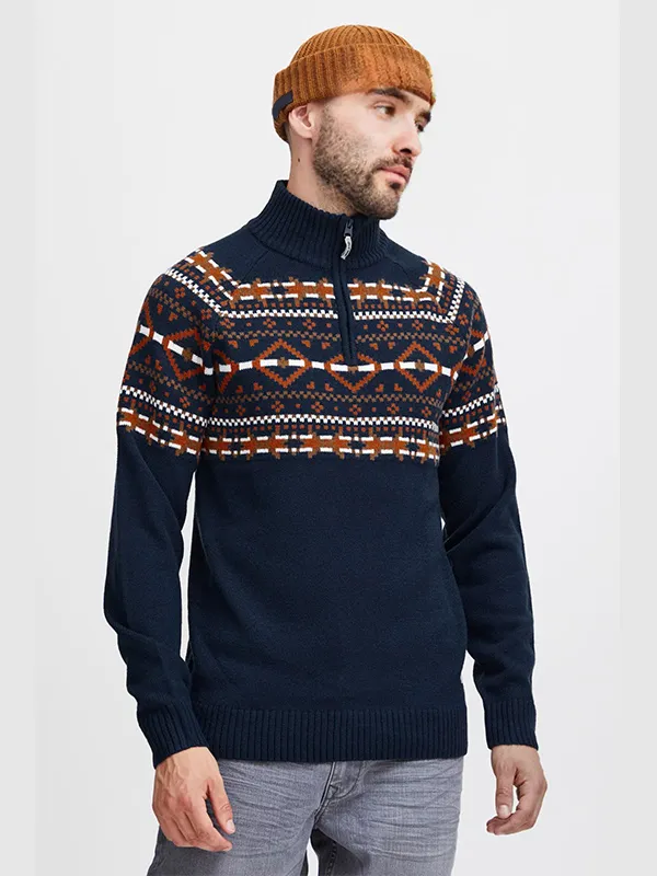 Custom FNJIA 1/4 Zipper Men's Ugly Christmas Jumper