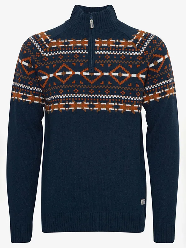 Custom FNJIA 1/4 Zipper Men's Ugly Christmas Jumper
