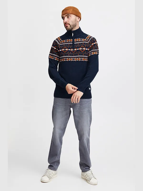 Custom FNJIA 1/4 Zipper Men's Ugly Christmas Jumper