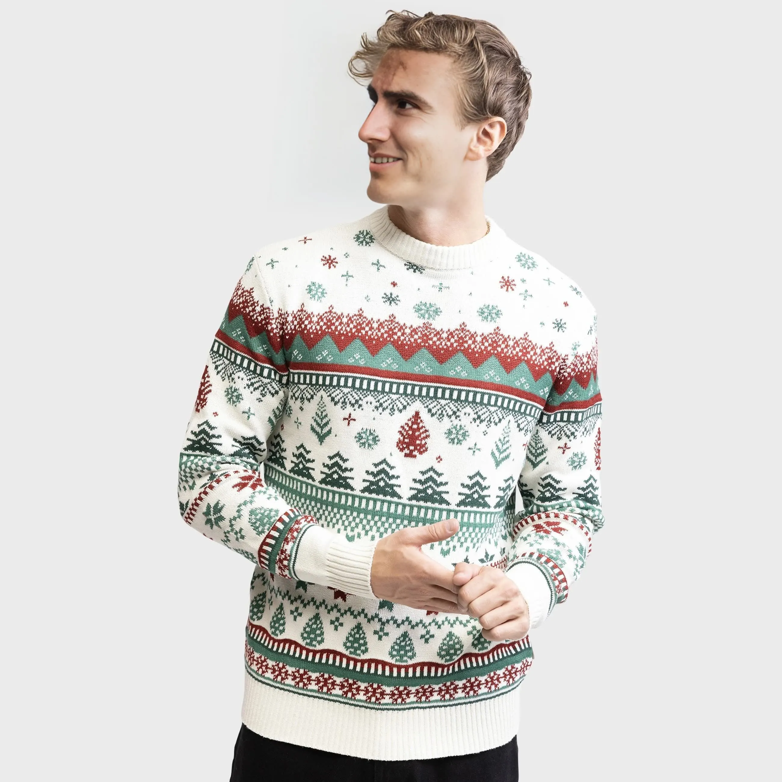 Custom FNJIA 2025 New Design Christmas Pattern Sweater