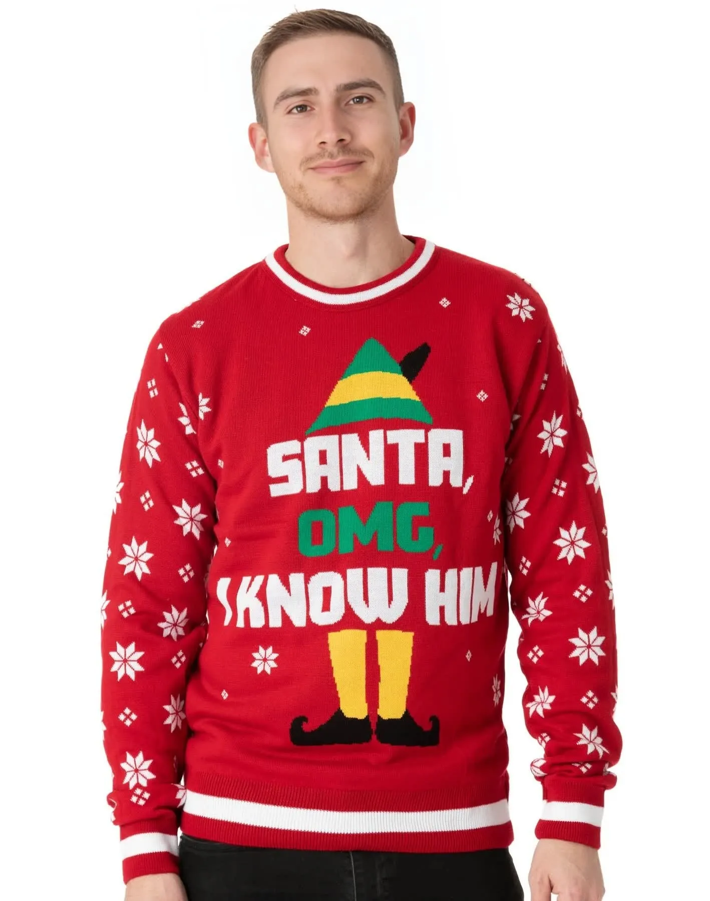 Custom FNJIA Knitted Men's New Pattern Design Christmas Sweater