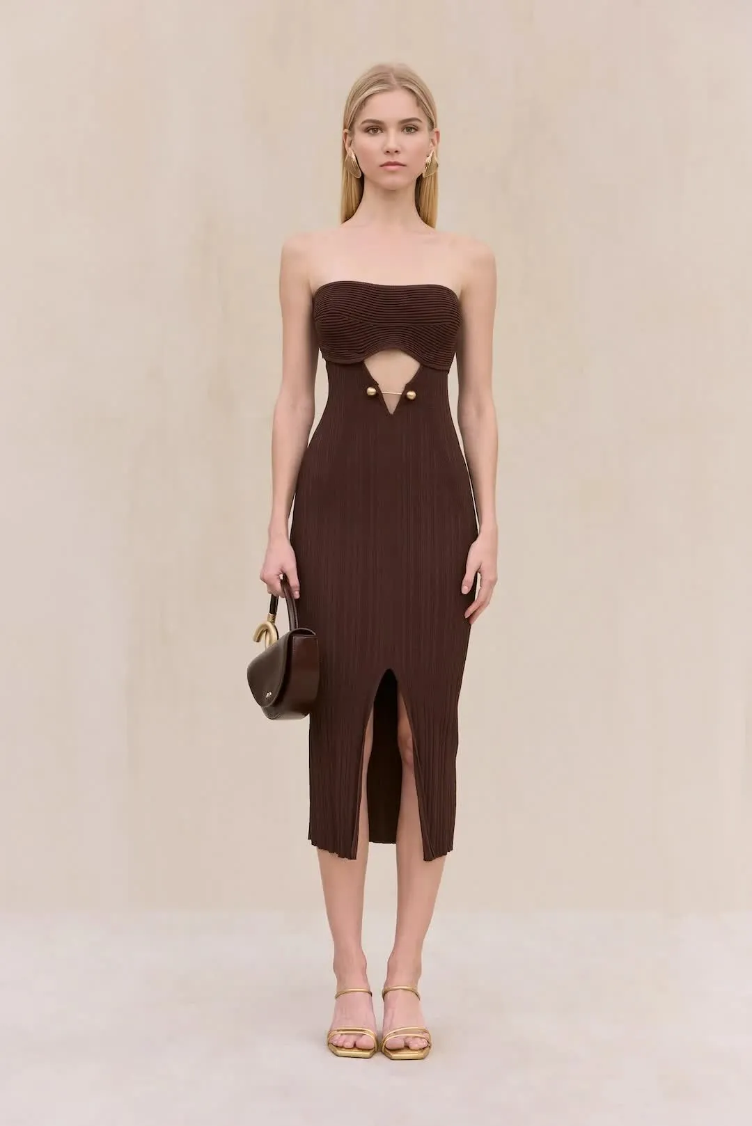 Custom Swmmer Cut-out Strapless Dress