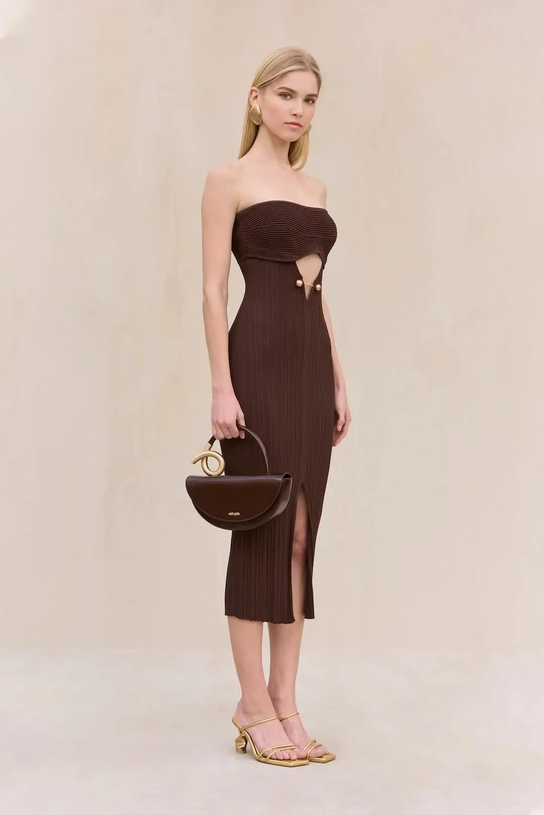 Custom Swmmer Cut-out Strapless Dress