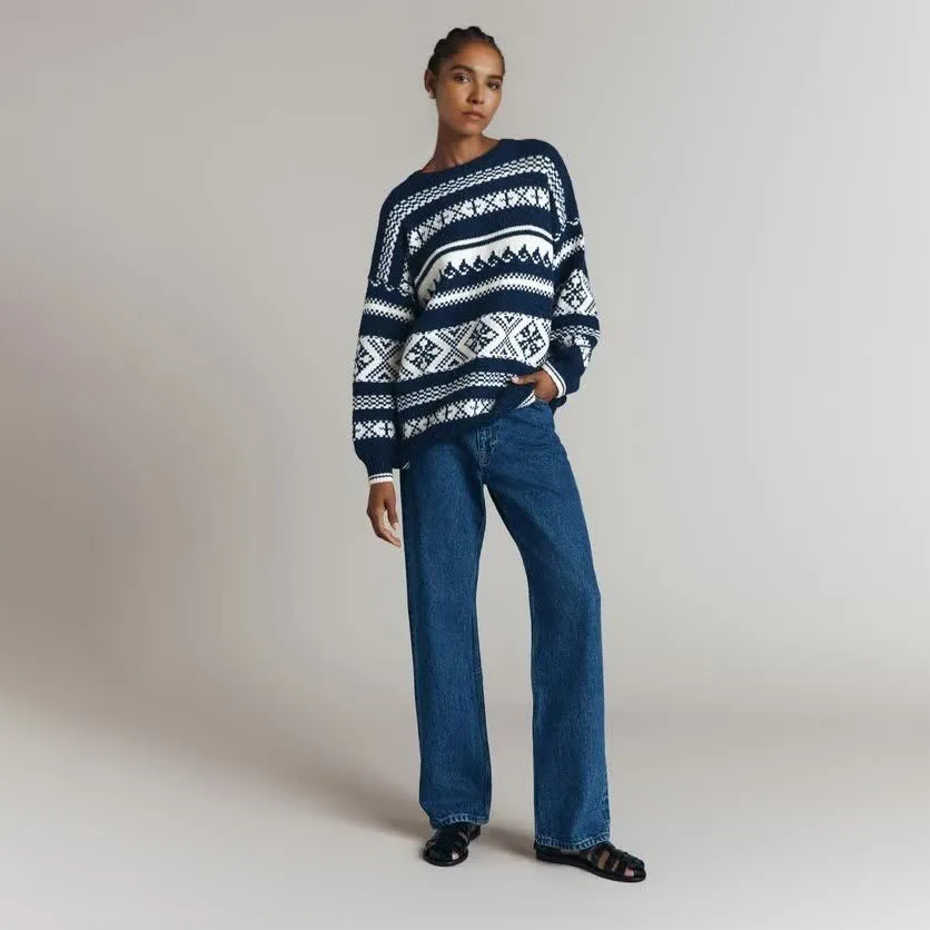 Custom FNJIA Jacquard Holiday Sweater Unisex Ugly Casual Jumper