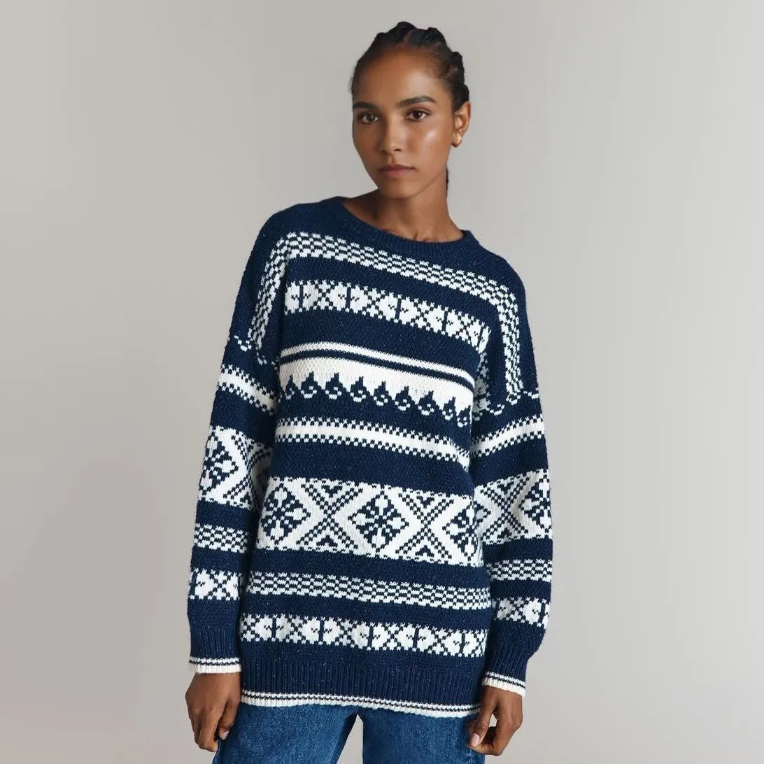 Custom FNJIA Jacquard Holiday Sweater Unisex Ugly Casual Jumper