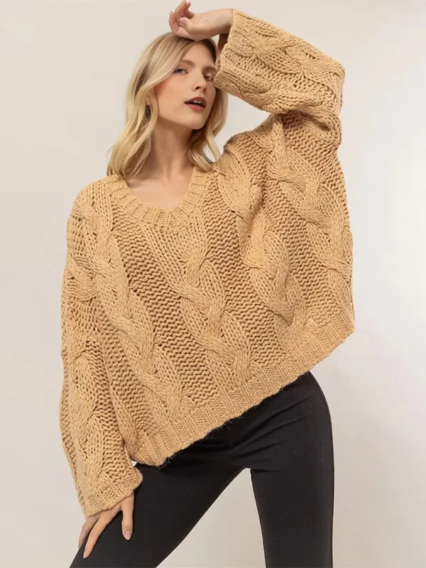 Custom Cable Casual Women's Fashion Jumper