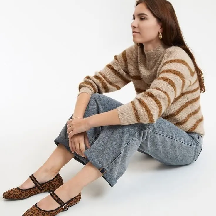 Custom FNJIA Stripe Design Casual Jumper for Women