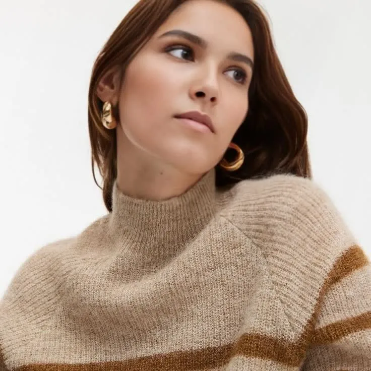Custom FNJIA Stripe Design Casual Jumper for Women