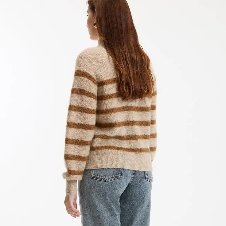 Custom FNJIA Stripe Design Casual Jumper for Women