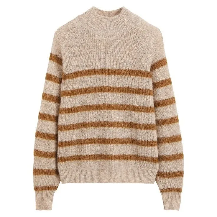 Custom FNJIA Stripe Design Casual Jumper for Women