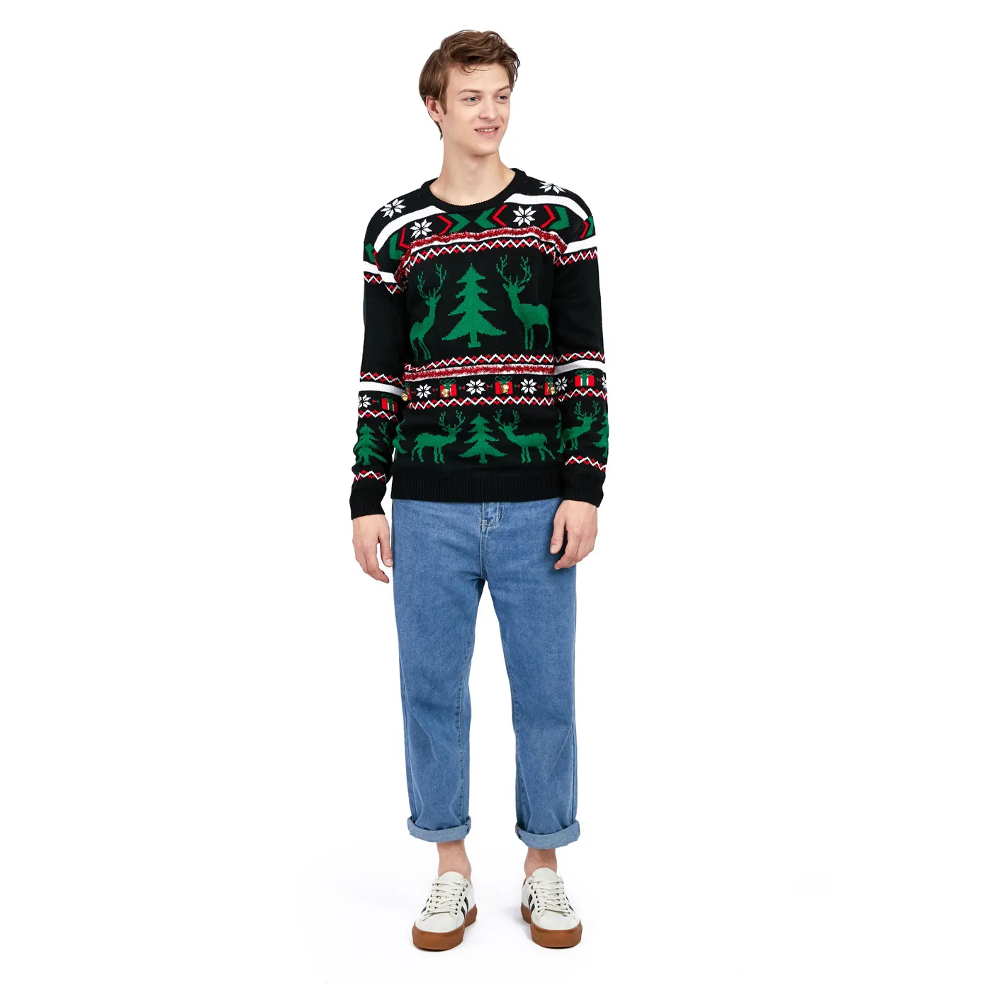 Custom Fnjia Reindeer Ugly Christmas Sweater Generate Based on Drawings and Samples Provided