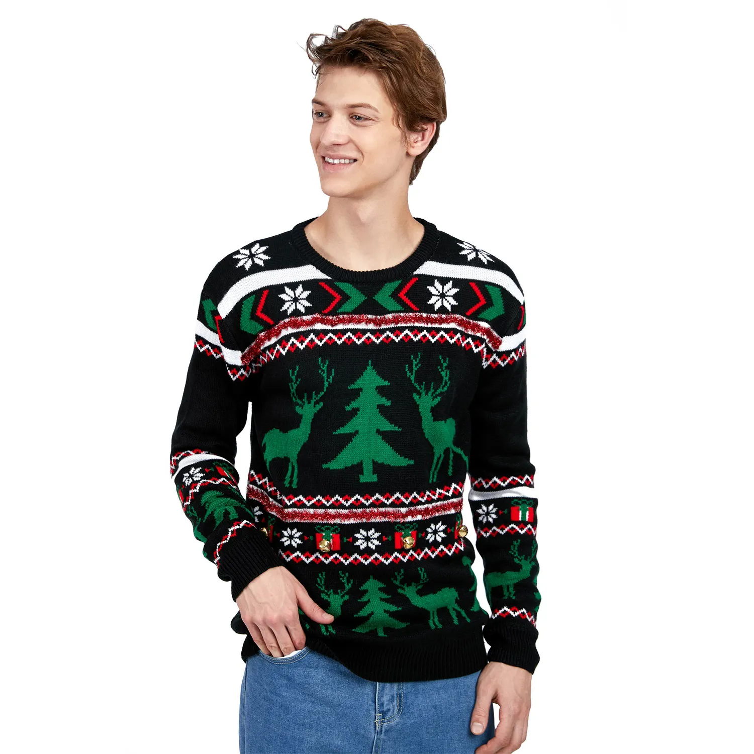 Custom Fnjia Reindeer Ugly Christmas Sweater Generate Based on Drawings and Samples Provided