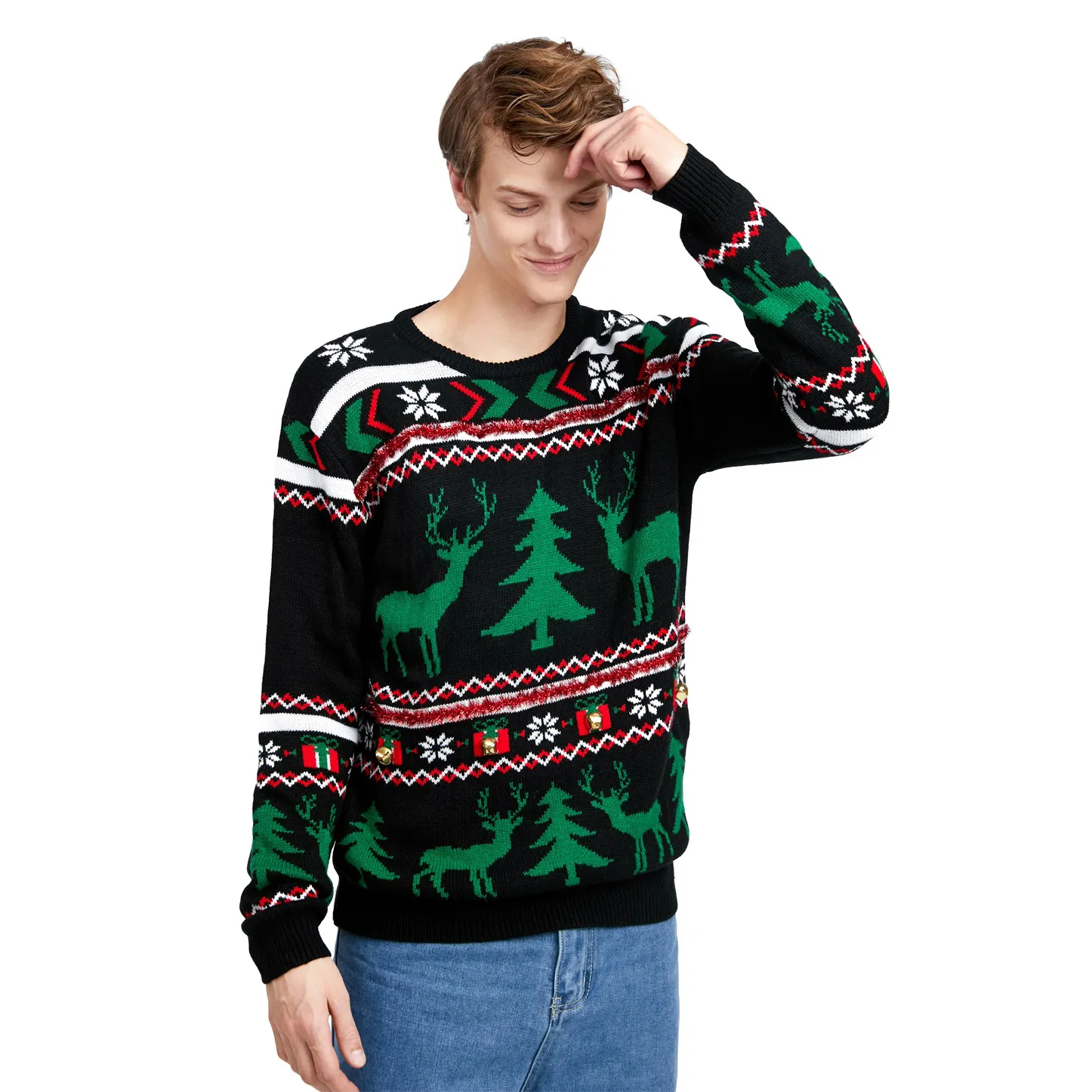 Custom Fnjia Reindeer Ugly Christmas Sweater Generate Based on Drawings and Samples Provided