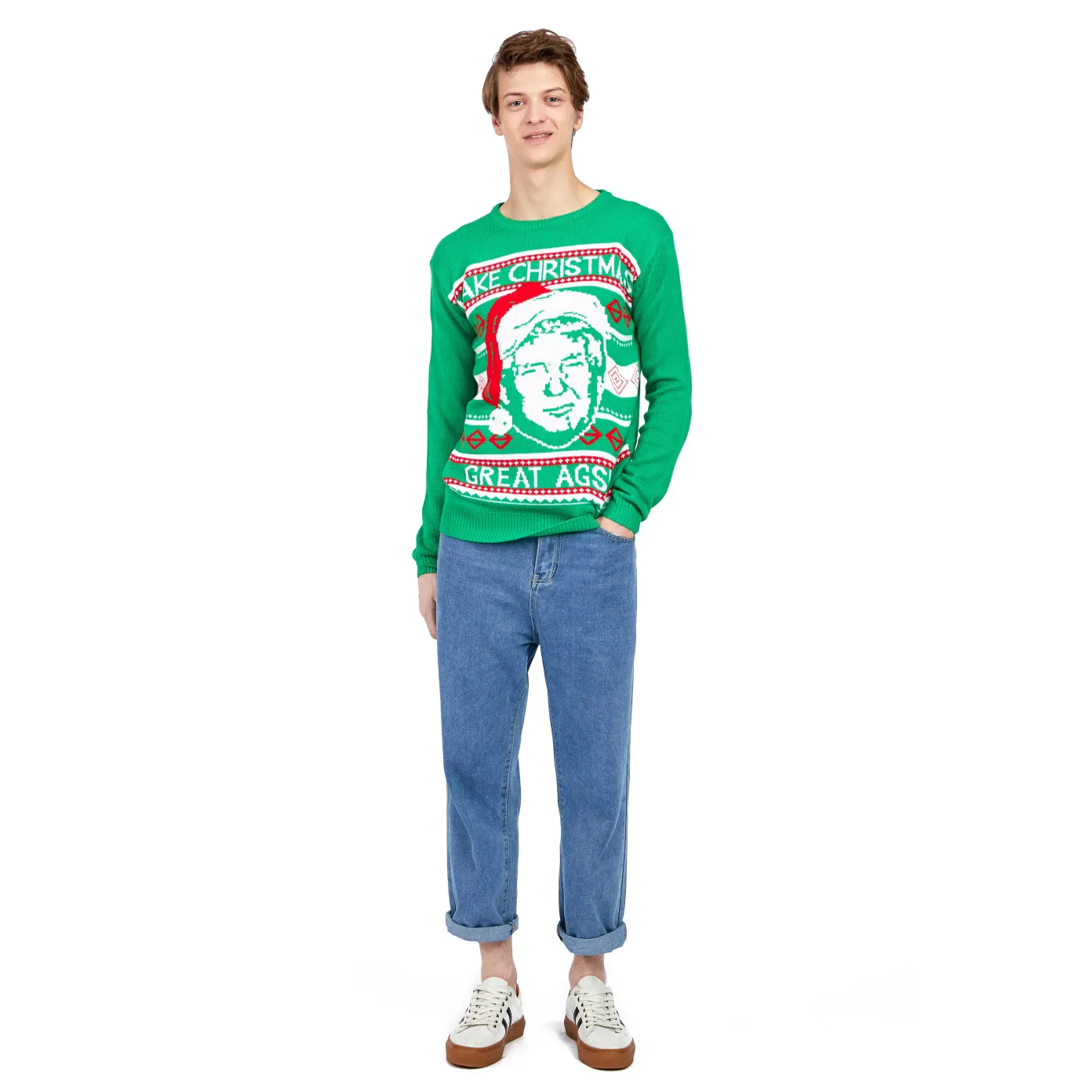 Customize Trump's Quirky Leader Christmas Sweater