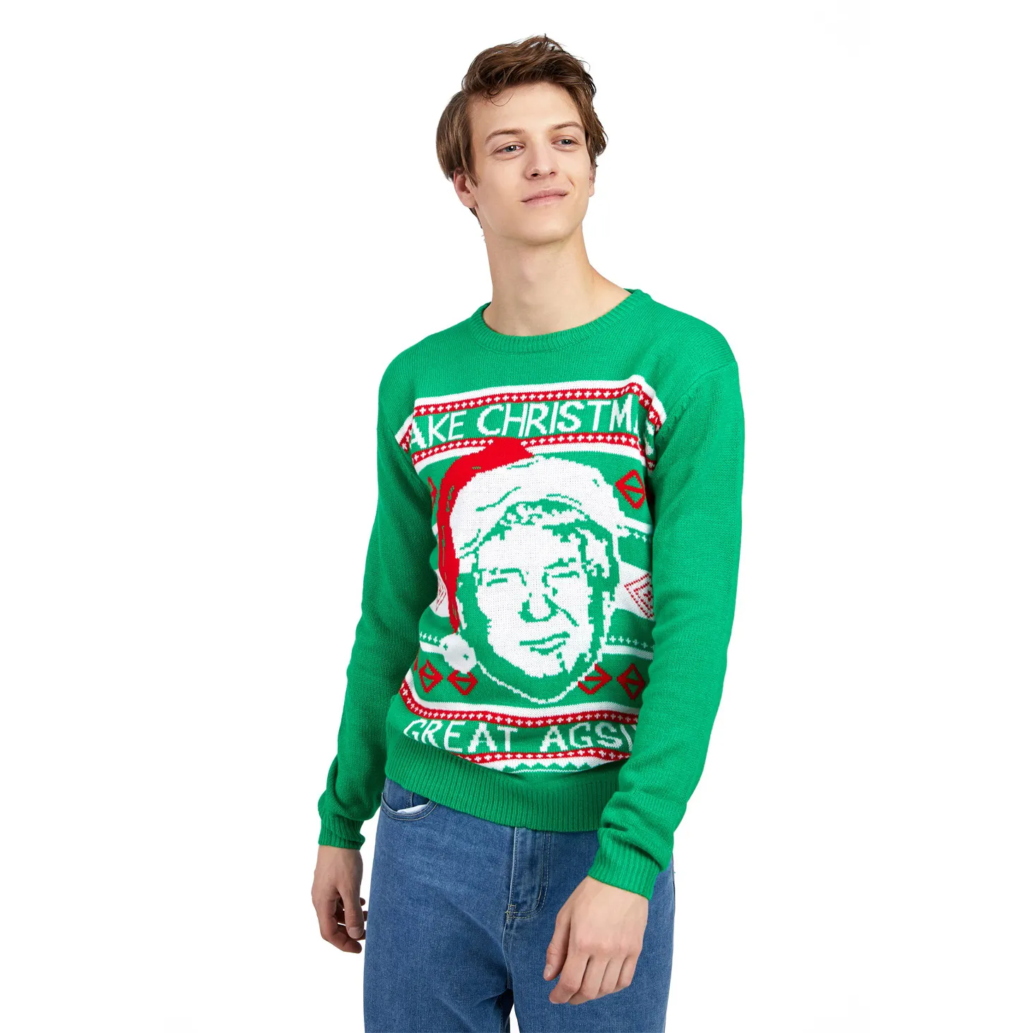 Customize Trump's Quirky Leader Christmas Sweater