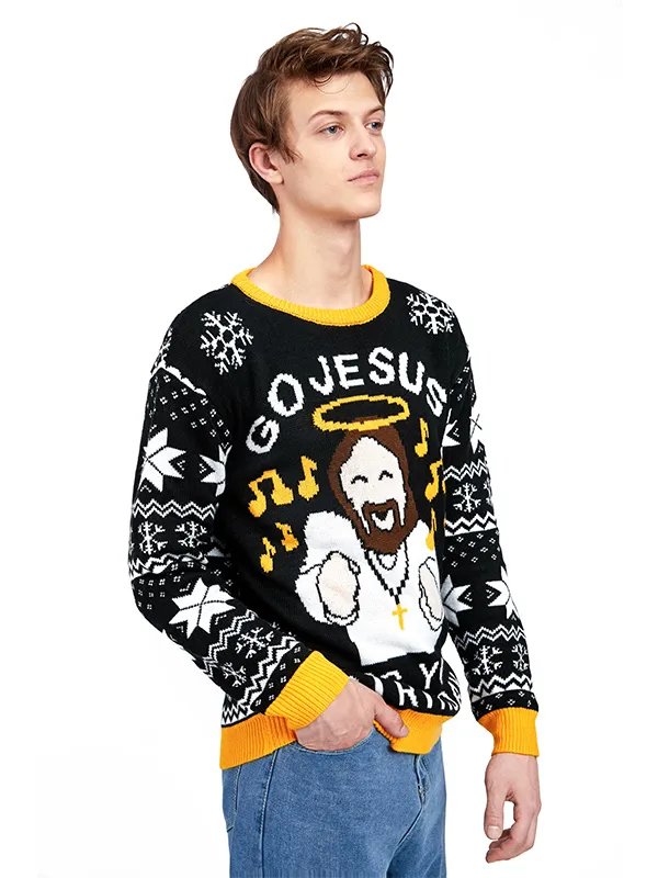 Custom FNJIA God Christmas Sweater for Men