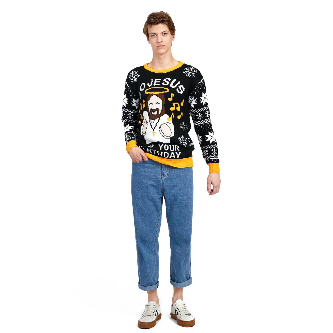 Custom FNJIA God Christmas Sweater for Men