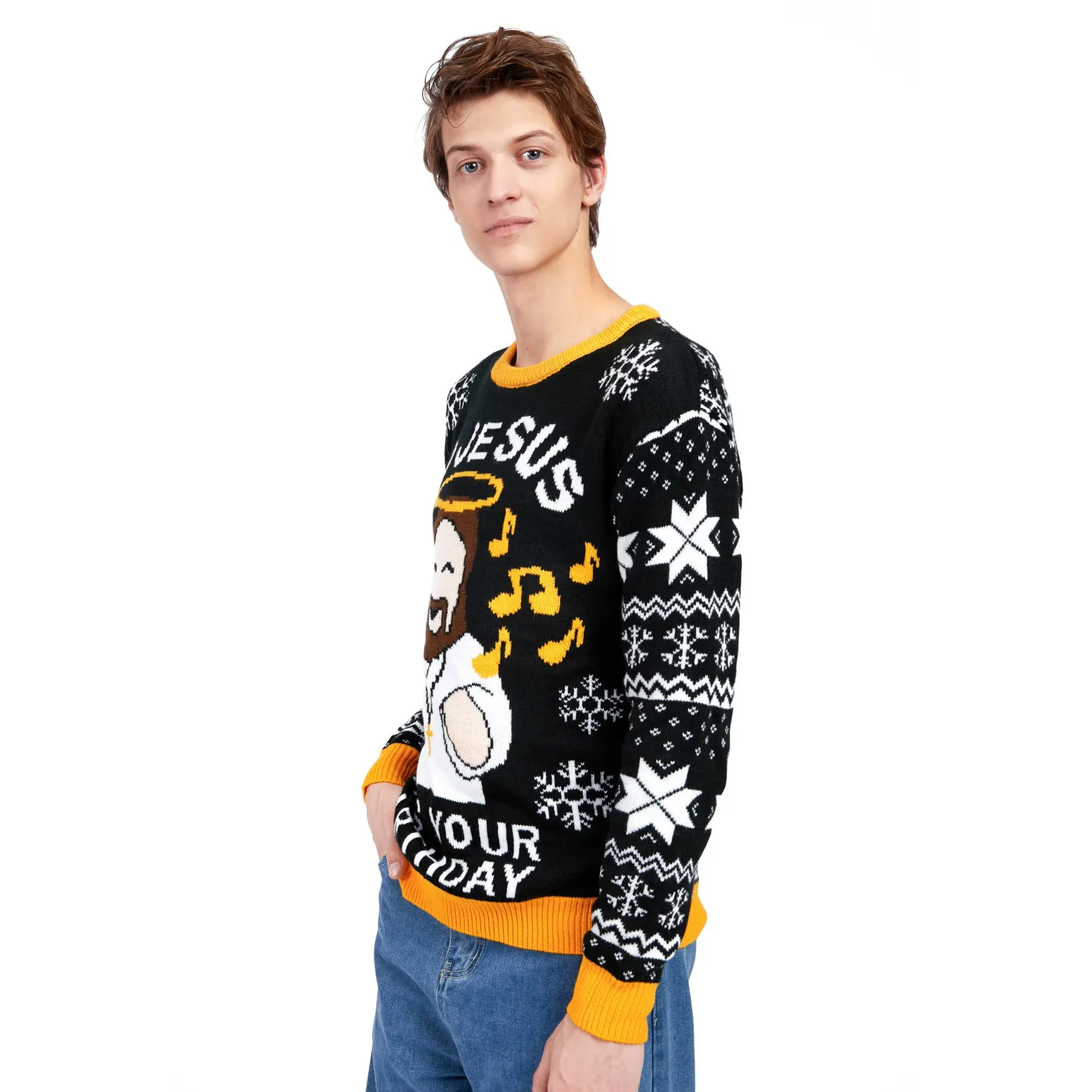 Custom FNJIA God Christmas Sweater for Men
